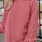 Oversized Ribbed Sweatshirt in Pink