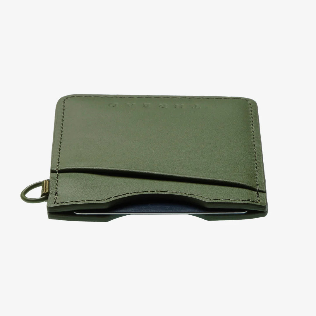 Vertical Wallet in Olive