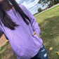Terry Pullover in Purple