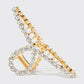 Metal Rhinestone Loop Claw Clip 1pc- Gold