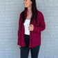 Julie Corduroy Shacket in Cabernet