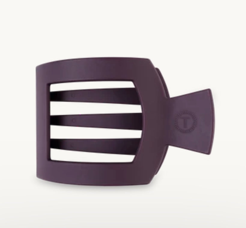 Square Flat Hair Clip in Burgundy Bliss