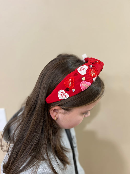 Valentine’s Heart Headband in Red