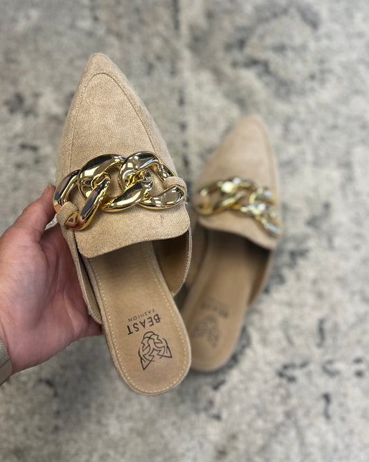 Gold Chain Mules
