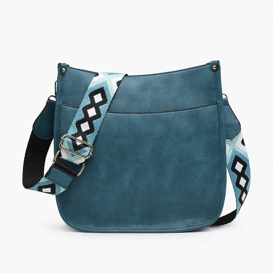 Chloe Crossbody with Guitar Strap in Peacock