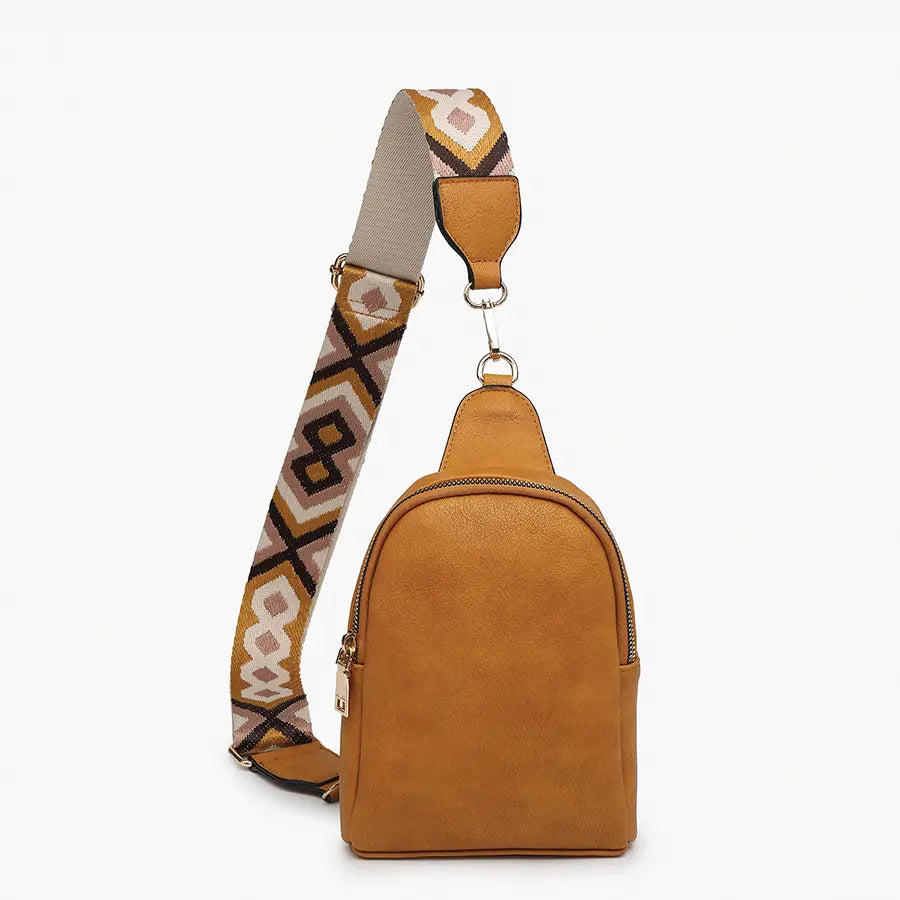 Ellen Sling Bag w/ Removable Guitar Strap in Mustard