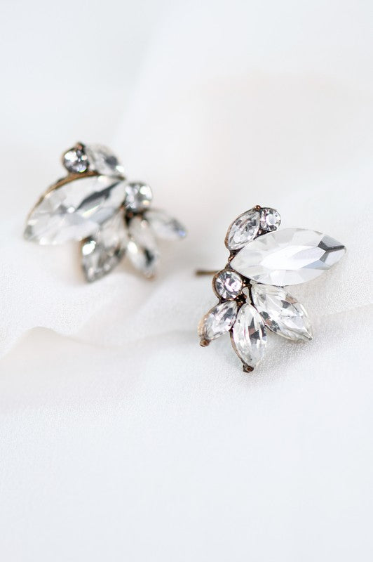 Small Clear Crystal Stud Earrings