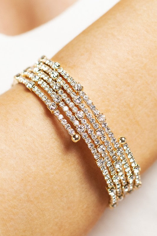 Crystal Cup Chain Bracelet