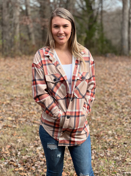 Khaki Button Down Top