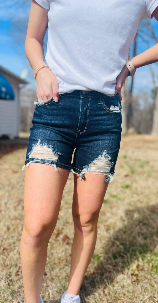 Davis Destroyed Shorts by Judy Blue**FINAL SALE**