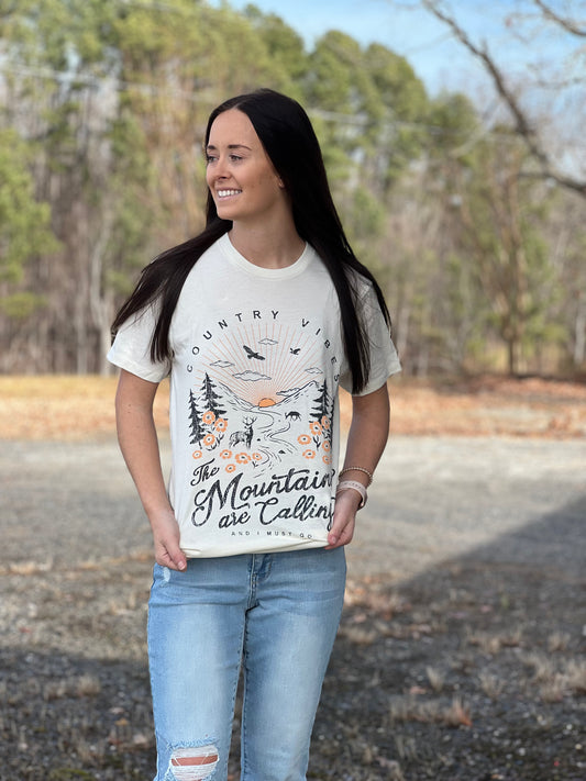 Mountains are Calling Graphic Tee**FINAL SALE**